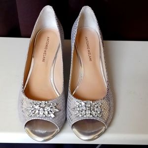 Antonio Melani silver shoes